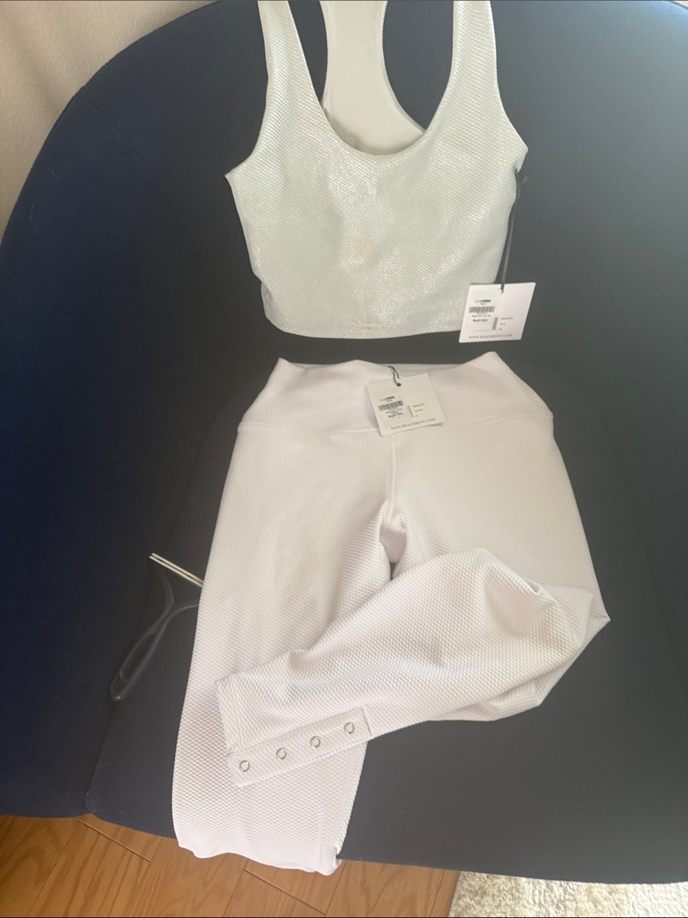 Beach Riot Silver-White & silver Textured  Set